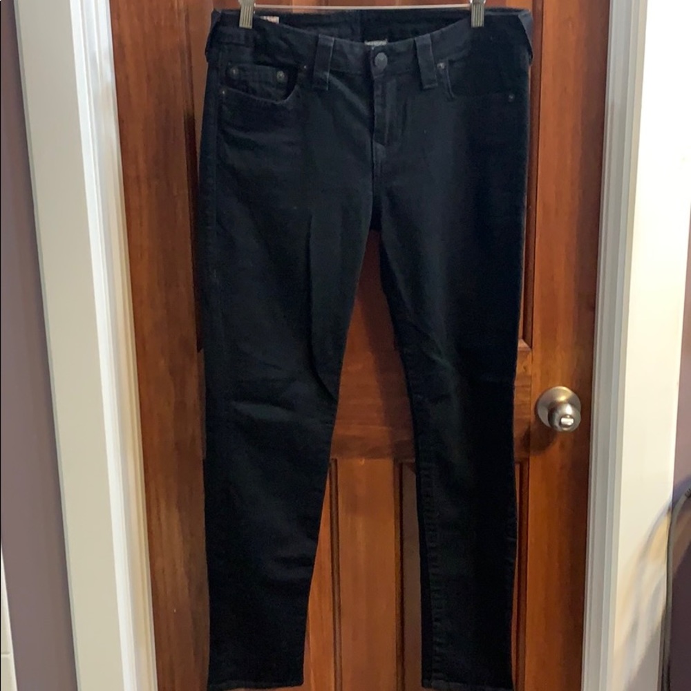 Black True Religion Halle Skinny Jeans EUC